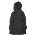 GUESS Womens Puffer Jacket Black Hooded M
