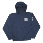 CHAMPION Mens Navy Blue University Print Track Jacket S Polyester Plain Zip
