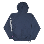 CHAMPION Mens Navy Blue University Print Track Jacket S Polyester Plain Zip