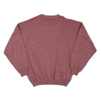 Mens Red Cotton Blend Sweatshirt L Athletic Crew Neck Long Sleeve Casual