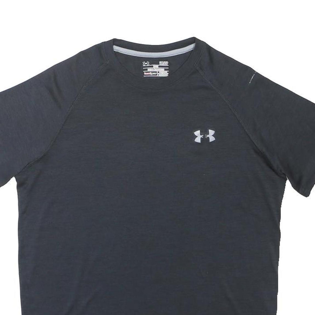 UNDER ARMOUR Mens Black Athletic T-Shirt S Short Sleeve Crew Neck Performance