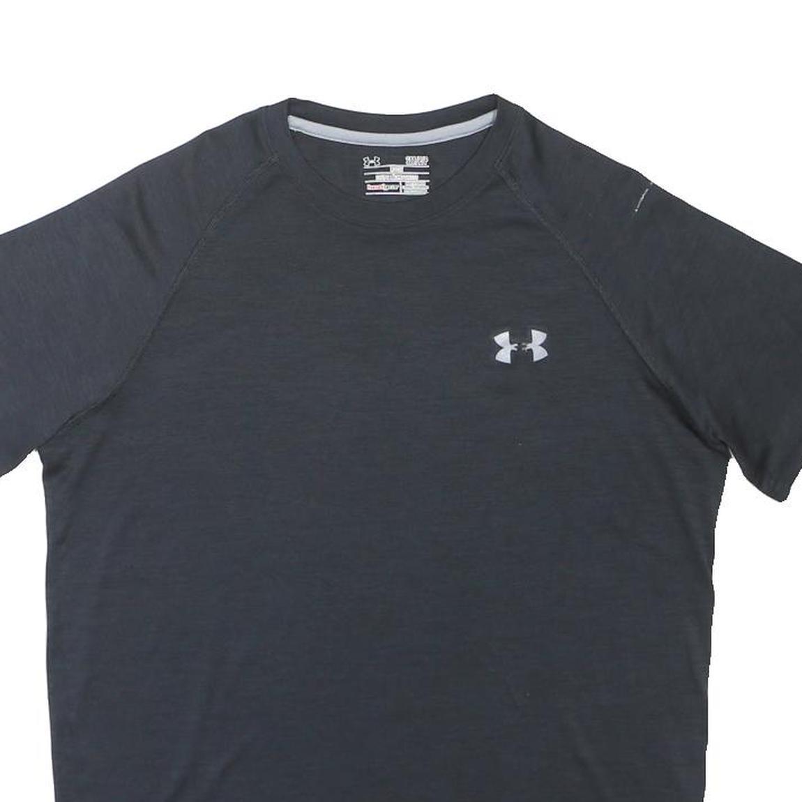 UNDER ARMOUR Mens Black Athletic T-Shirt S Short Sleeve Crew Neck Performance
