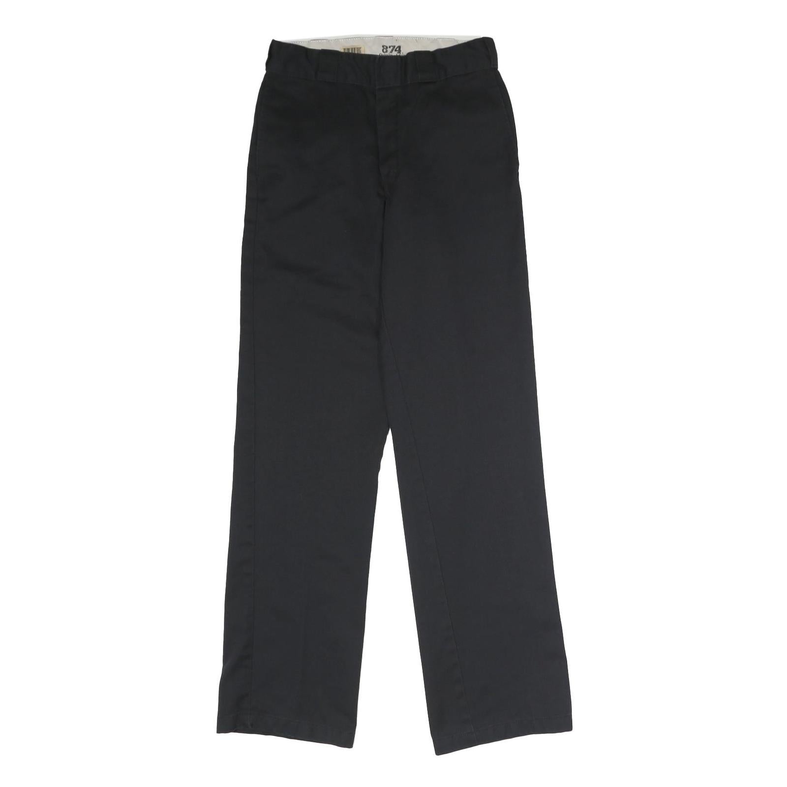 DICKIES Mens Black Classic Straight Trousers W30 L34 Workwear Durable