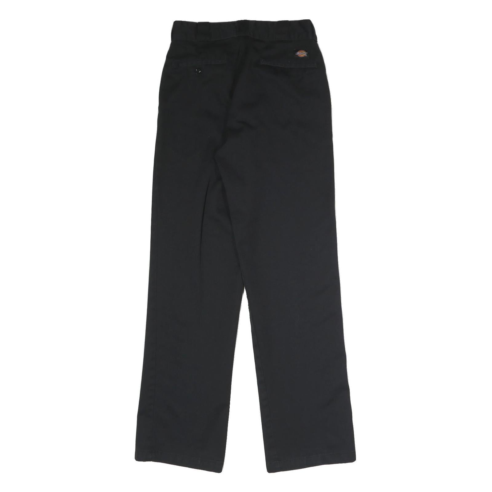 DICKIES Mens Black Classic Straight Trousers W30 L34 Workwear Durable