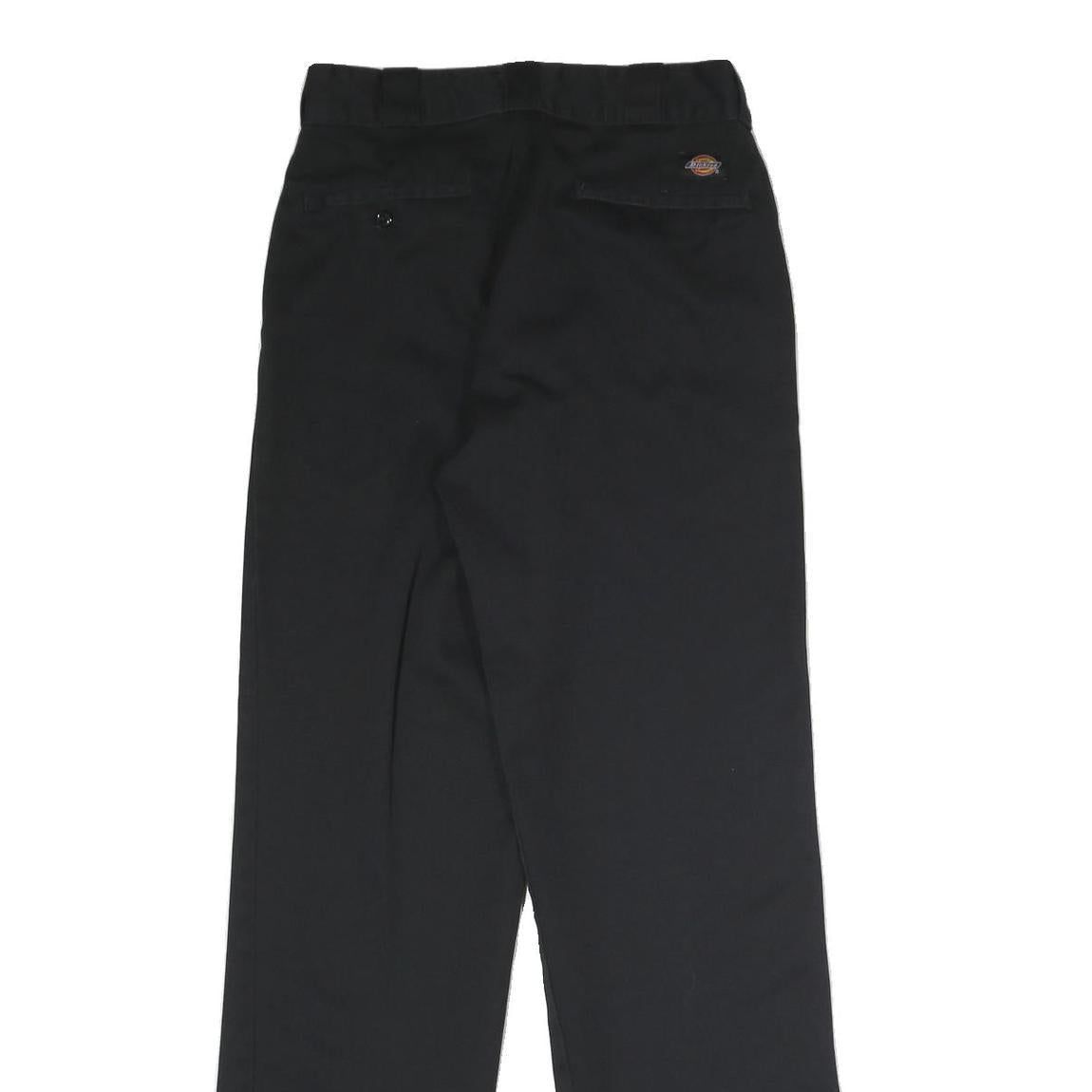 DICKIES Mens Black Classic Straight Trousers W30 L34 Workwear Durable
