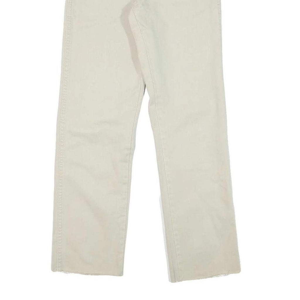 WRANGLER Mens Regular Fit Jeans White Cotton Blend W26 L28 Zip Tailored Casual