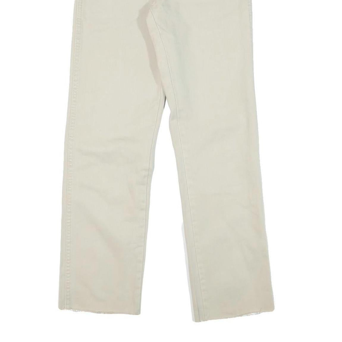 WRANGLER Mens Regular Fit Jeans White Cotton Blend W26 L28 Zip Tailored Casual