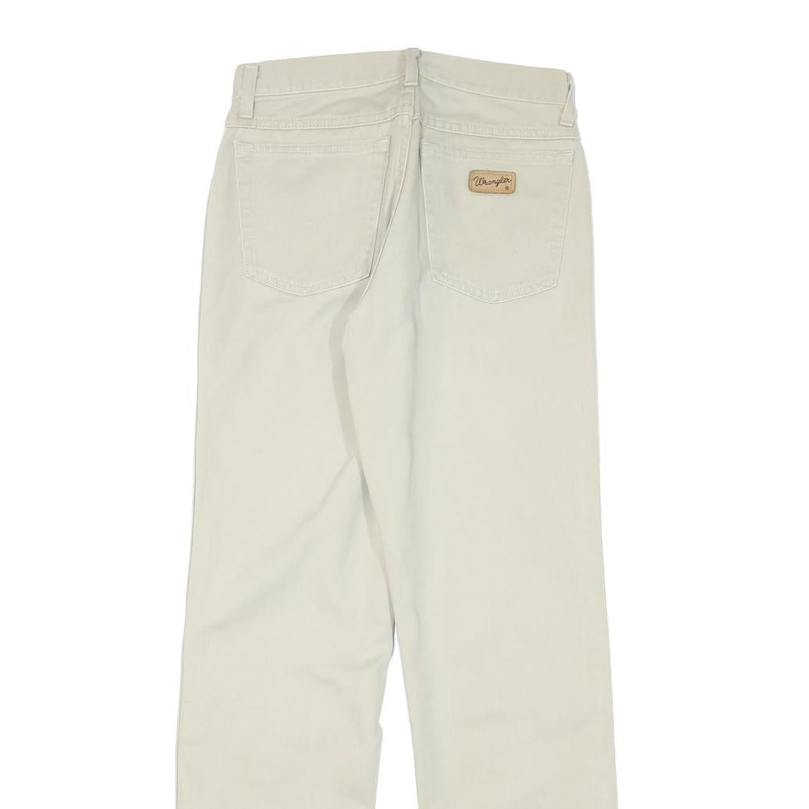 WRANGLER Mens Regular Fit Jeans White Cotton Blend W26 L28 Zip Tailored Casual