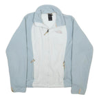 THE NORTH FACE Womens Blue & White Zip Up Polyester Fleece M Jacket Outdoor
