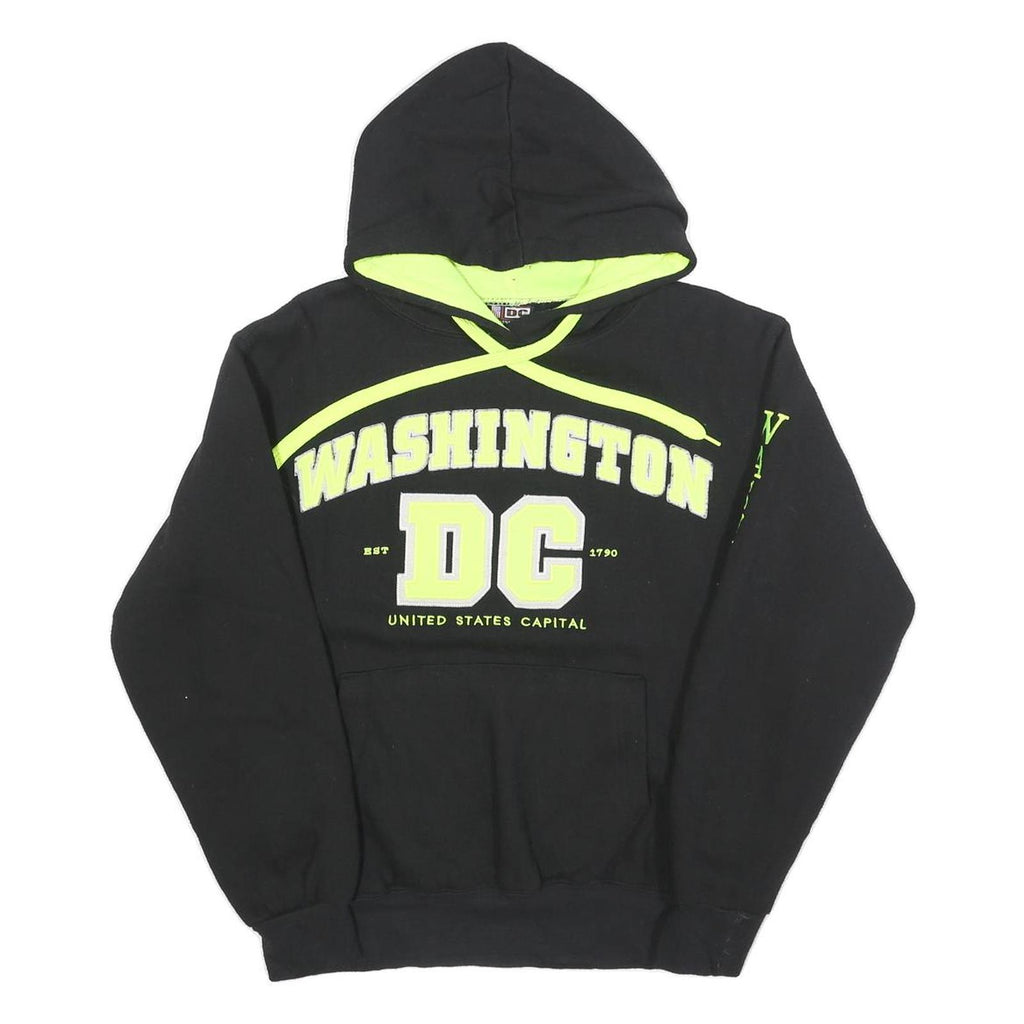 DC Mens Black Hoodie S Washington DC Cotton Blend Pullover Hooded Sweatshirt