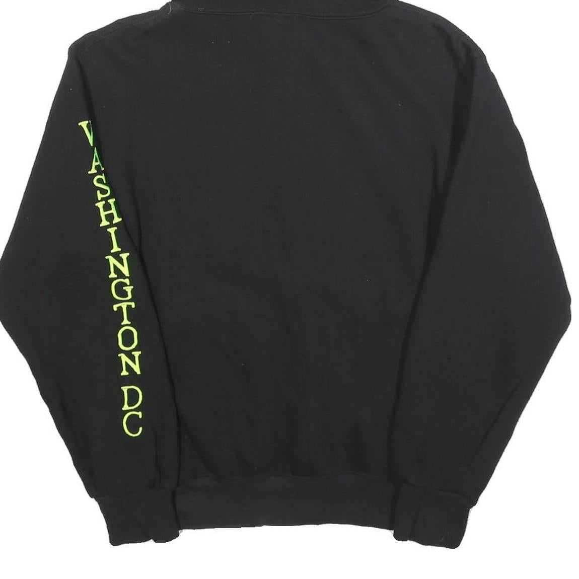 DC Mens Black Hoodie S Washington DC Cotton Blend Pullover Hooded Sweatshirt