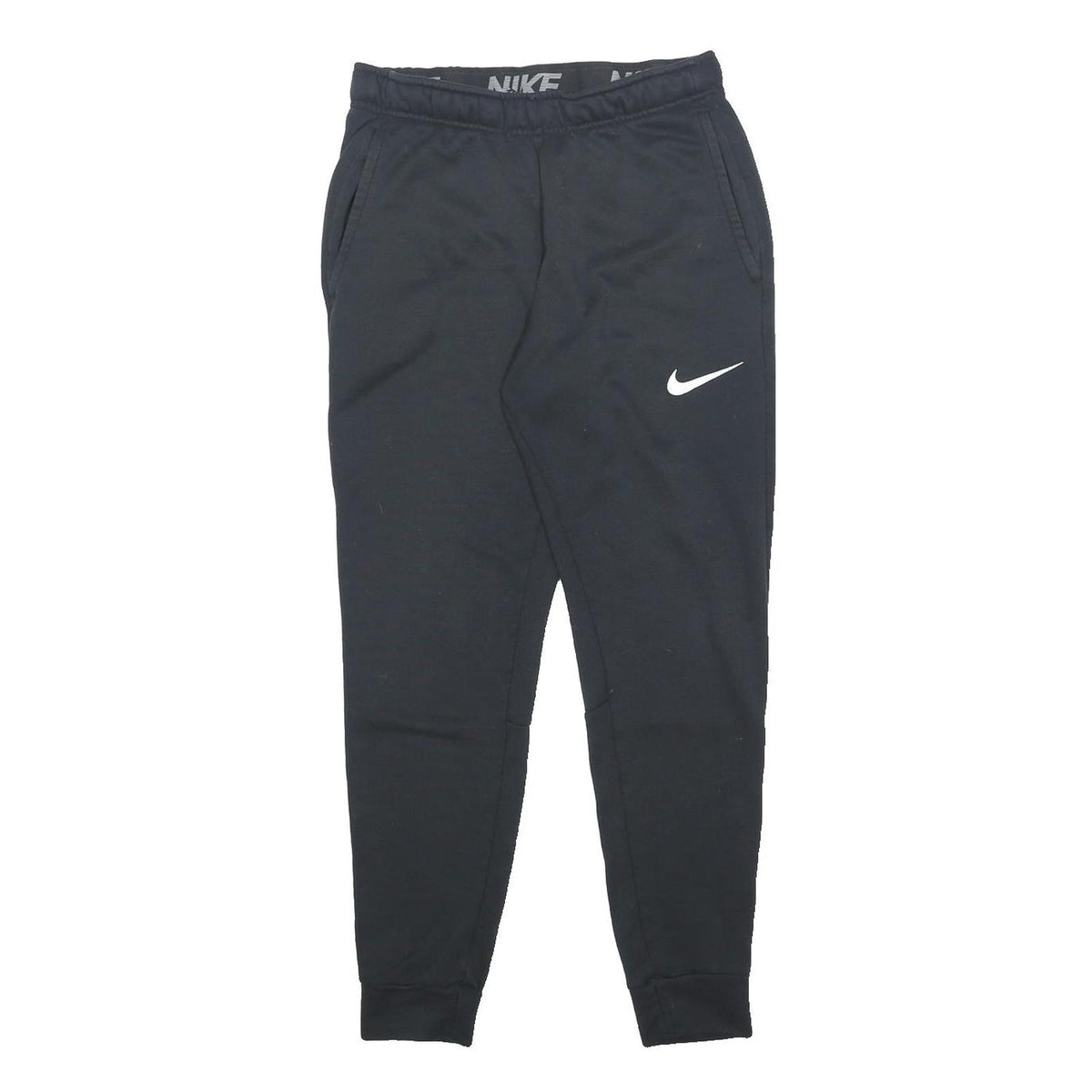 NIKE Mens Joggers Black Slim Tapered S W28 L26 Polyester Blend Sportswear