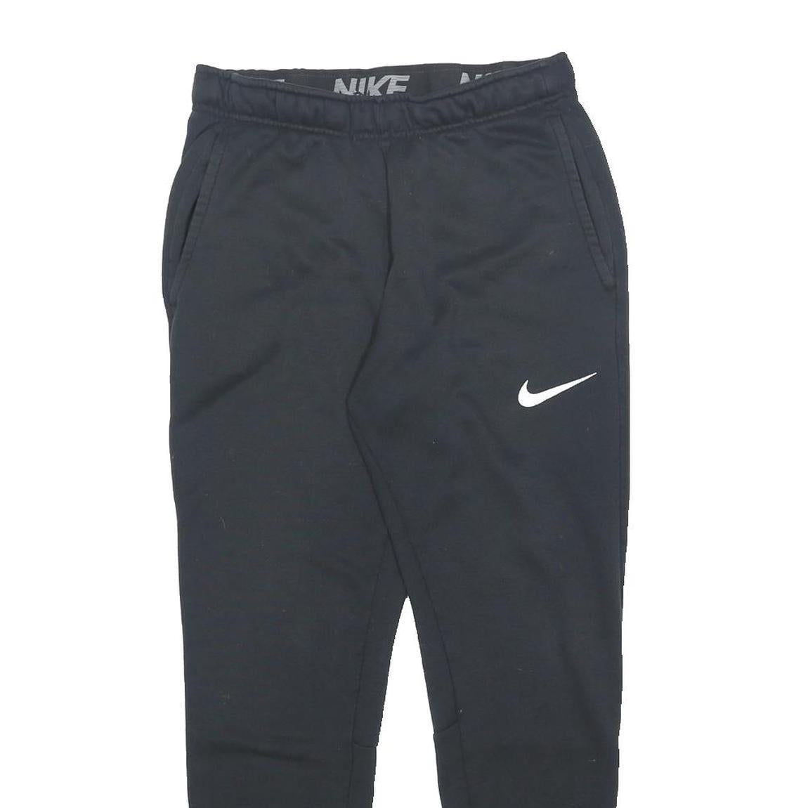 NIKE Mens Joggers Black Slim Tapered S W28 L26 Polyester Blend Sportswear