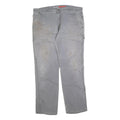 DICKIES Mens Grey Relaxed Straight Denim W38 L32 Workwear Zip Closure