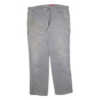 DICKIES Mens Grey Relaxed Straight Denim W38 L32 Workwear Zip Closure