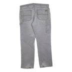 DICKIES Mens Grey Relaxed Straight Denim W38 L32 Workwear Zip Closure