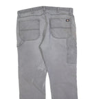 DICKIES Mens Grey Relaxed Straight Denim W38 L32 Workwear Zip Closure