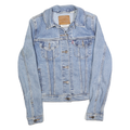 LEVI'S Womens Blue Denim Jacket S Cotton Button Closure Classic Fit Lightweight