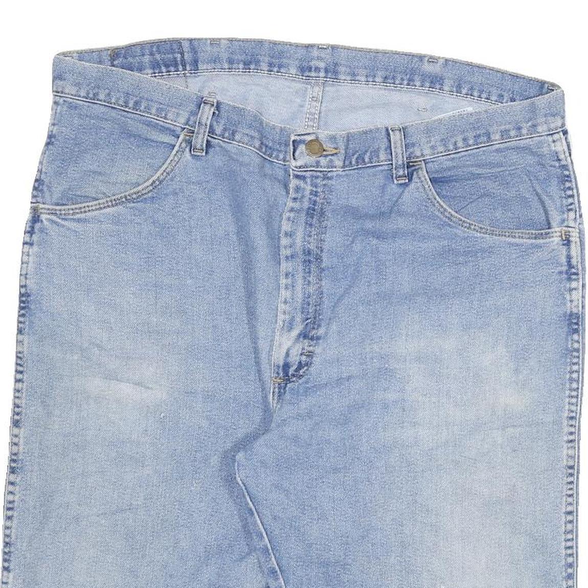 WRANGLER Mens Denim Shorts Light Blue XL W36 Classic Cotton Blend Casual