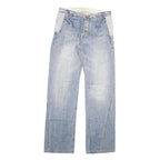 SORBINO Mens Jeans Blue Regular Straight Denim Light W32 L34 Distressed