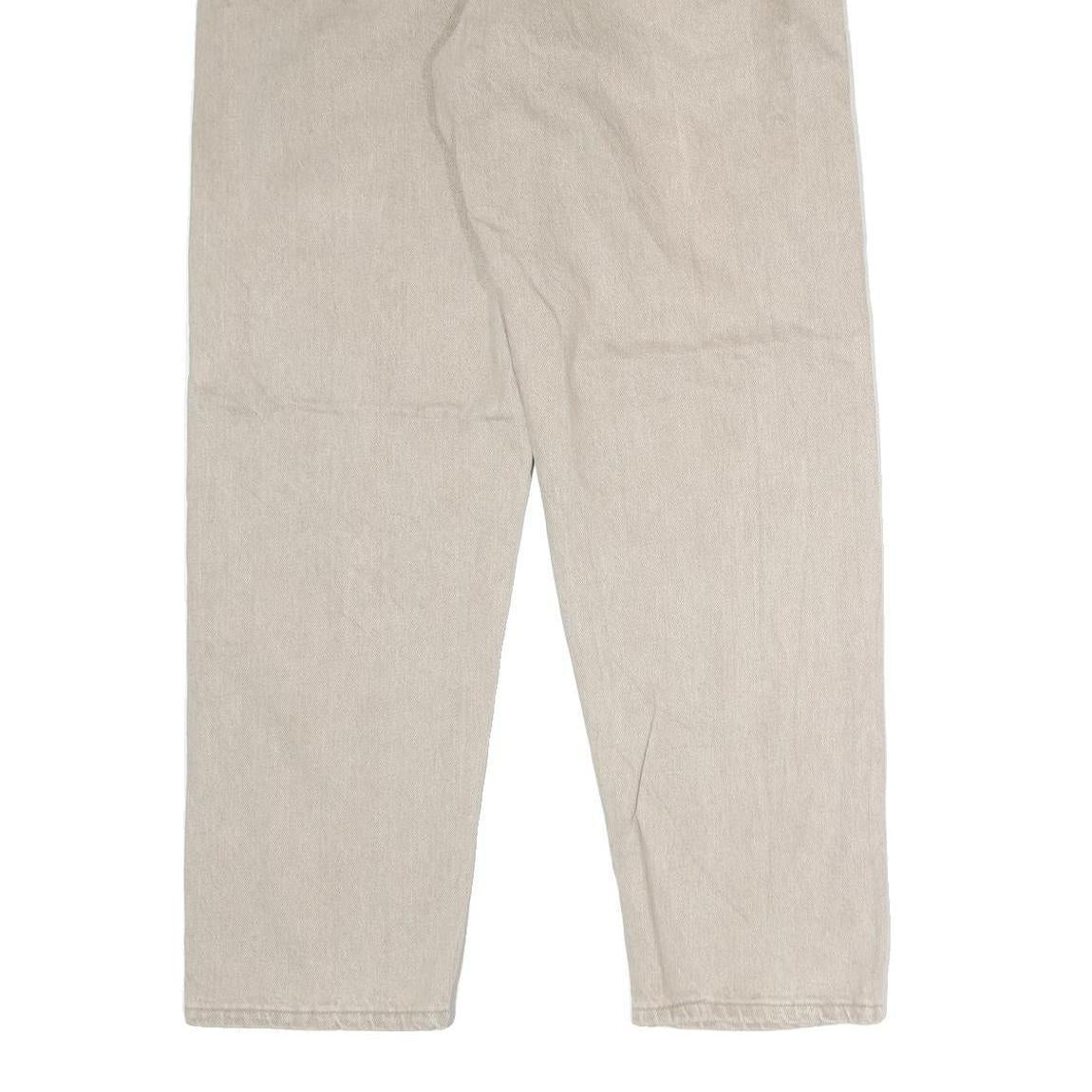 WRANGLER Mens Jeans Beige Regular Straight Denim Light W30 L34 Classic Fit Zip