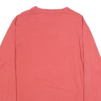 POLO RALPH LAUREN Mens Coral Blue Long Sleeve V-Neck T-Shirt Cotton Blend L