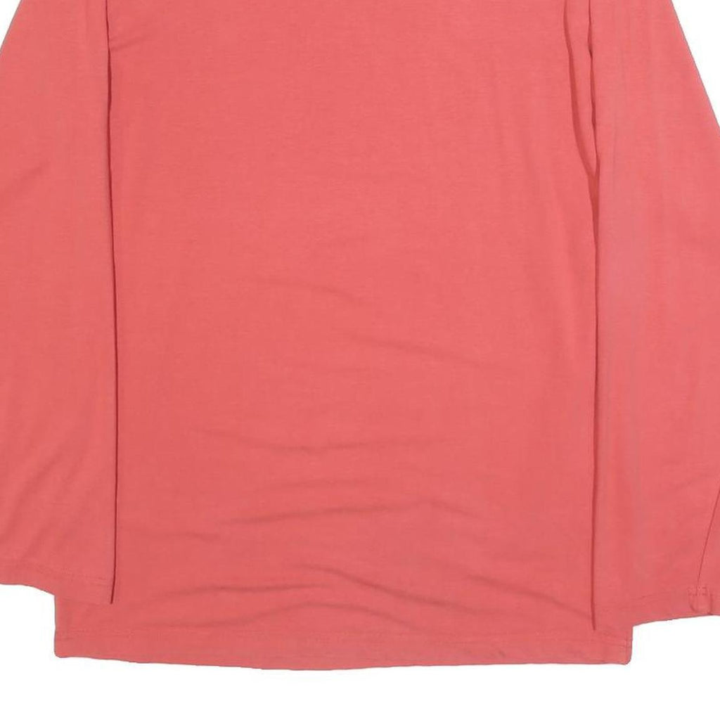 POLO RALPH LAUREN Mens Coral Blue Long Sleeve V-Neck T-Shirt Cotton Blend L