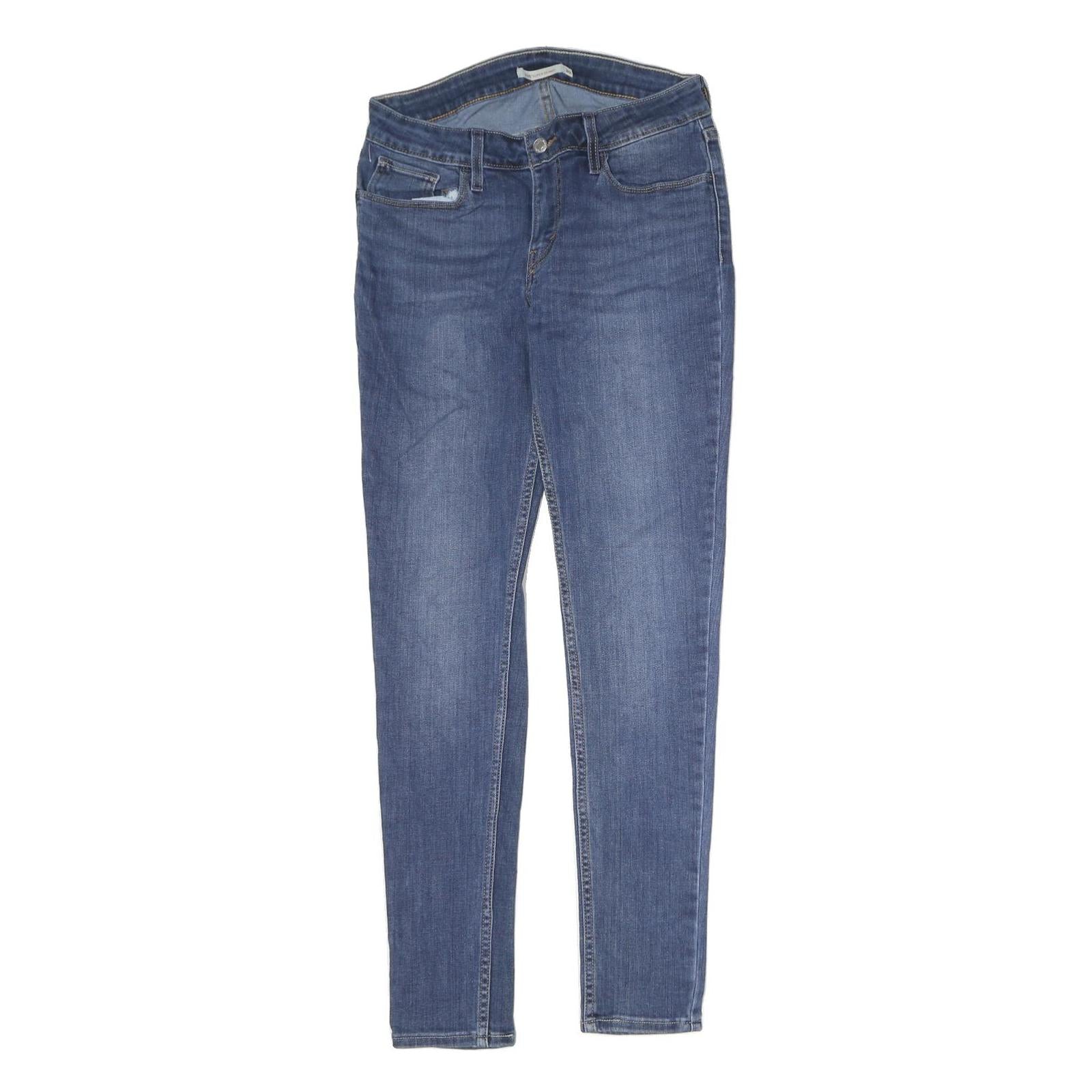 LEVI'S 535 Womens Jeans Blue Slim Skinny Denim Medium W28 L30 Stretch Zip