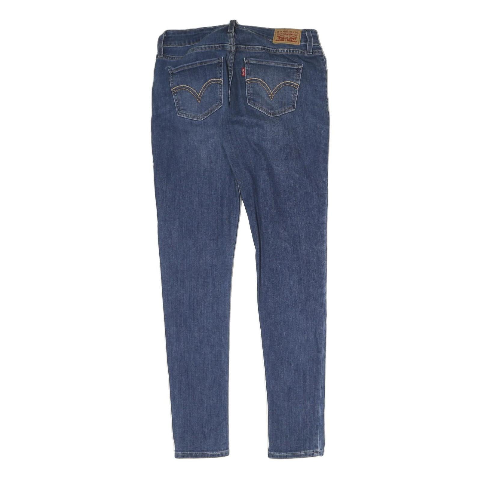 LEVI'S 535 Womens Jeans Blue Slim Skinny Denim Medium W28 L30 Stretch Zip