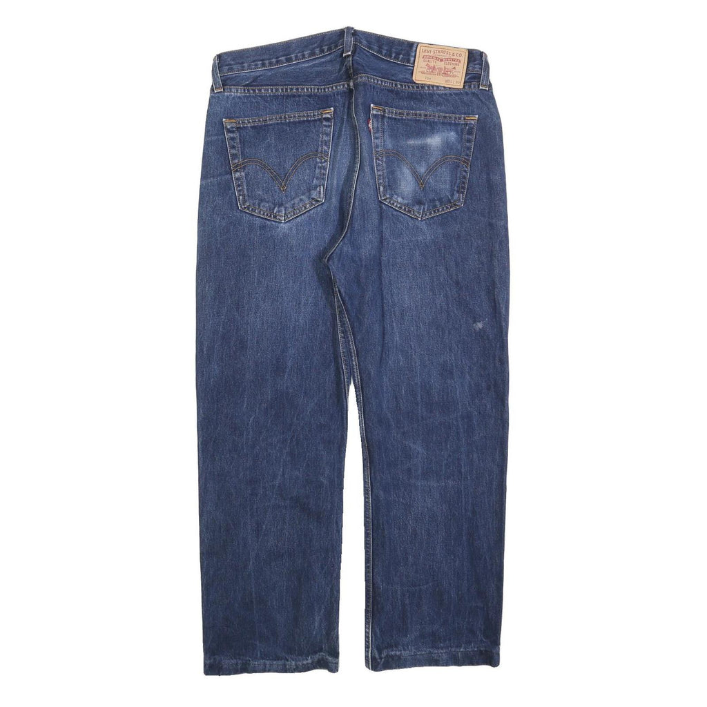 LEVI'S 751 Mens Jeans Blue Relaxed Straight Denim Medium W36 L27 Classic Style