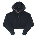 ADIDAS Cropped Womens Black Hoodie UK 6