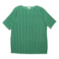 H&M Maternity Womens Green Ribbed Top Short Sleeve Round Neck M Casual Comfort