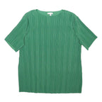 H&M Maternity Womens Green Ribbed Top Short Sleeve Round Neck M Casual Comfort