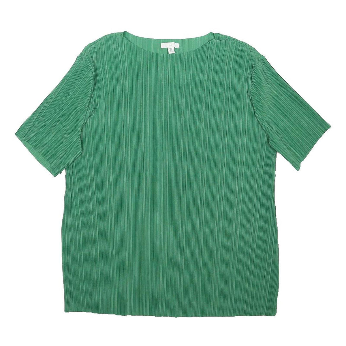 H&M Maternity Womens Green Ribbed Top Short Sleeve Round Neck M Casual Comfort