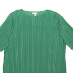 H&M Maternity Womens Green Ribbed Top Short Sleeve Round Neck M Casual Comfort