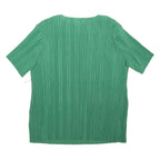 H&M Maternity Womens Green Ribbed Top Short Sleeve Round Neck M Casual Comfort