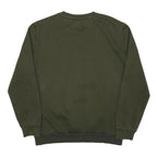 PUMA Mens Green Crew Neck M Sweatshirt Cotton Blend Logo Printed Casual