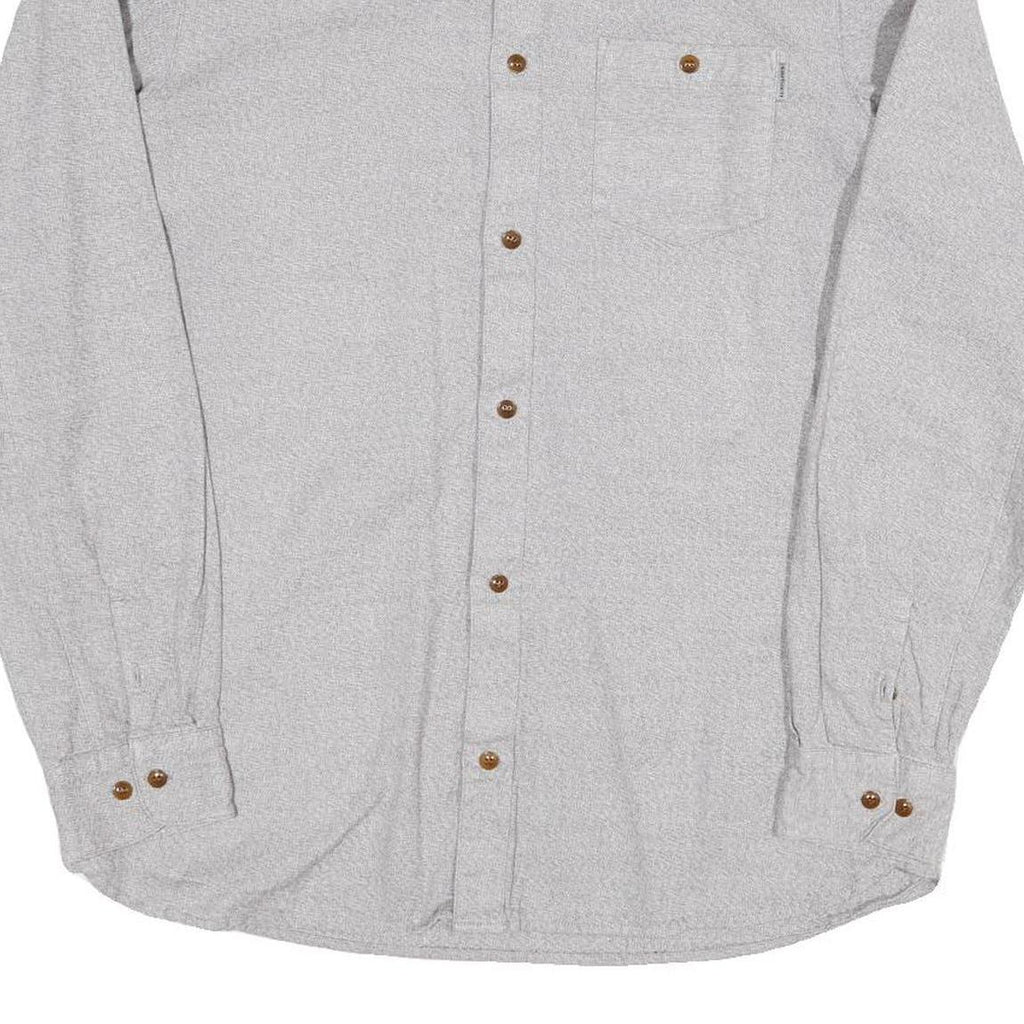 CARHARTT Mens Grey Button-Down Cotton Blend Shirt L Casual Workwear Durable