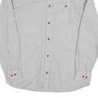 CARHARTT Mens Grey Button-Down Cotton Blend Shirt L Casual Workwear Durable