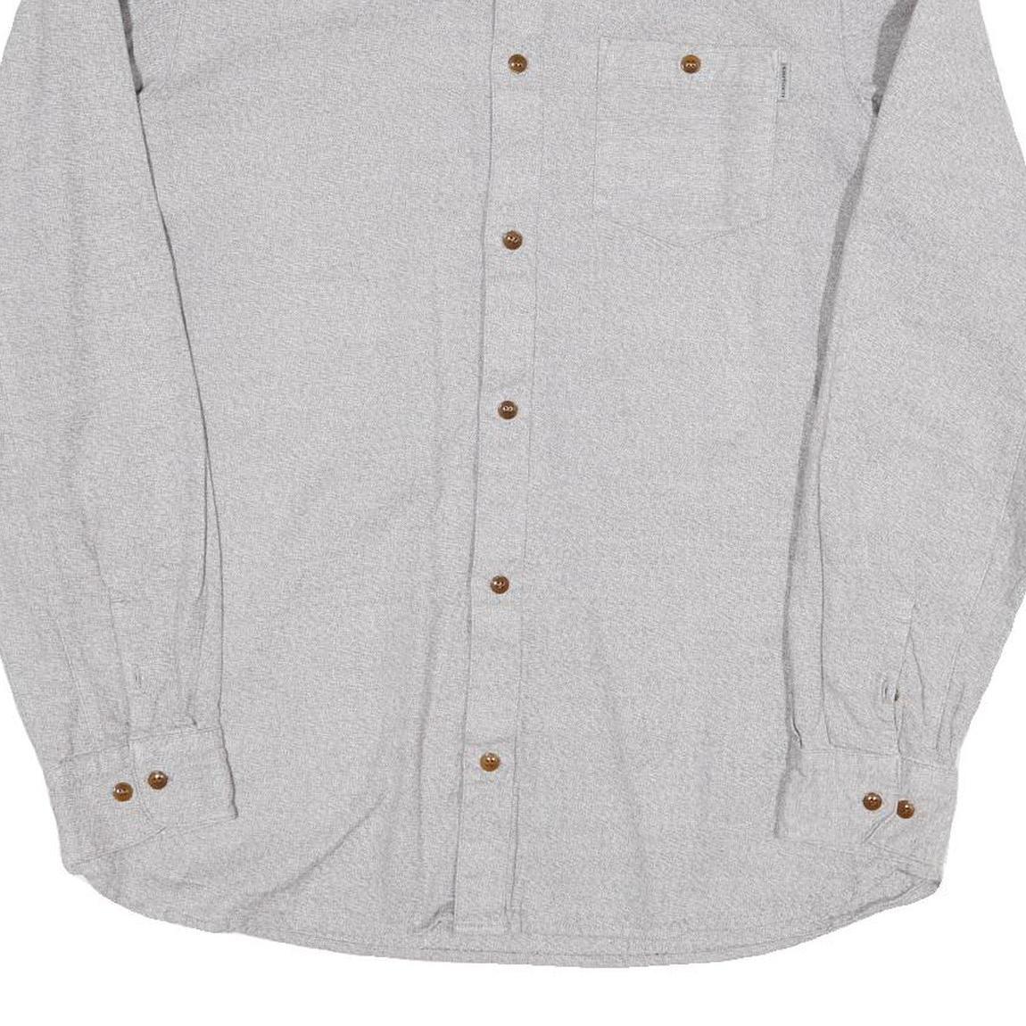 CARHARTT Mens Grey Button-Down Cotton Blend Shirt L Casual Workwear Durable