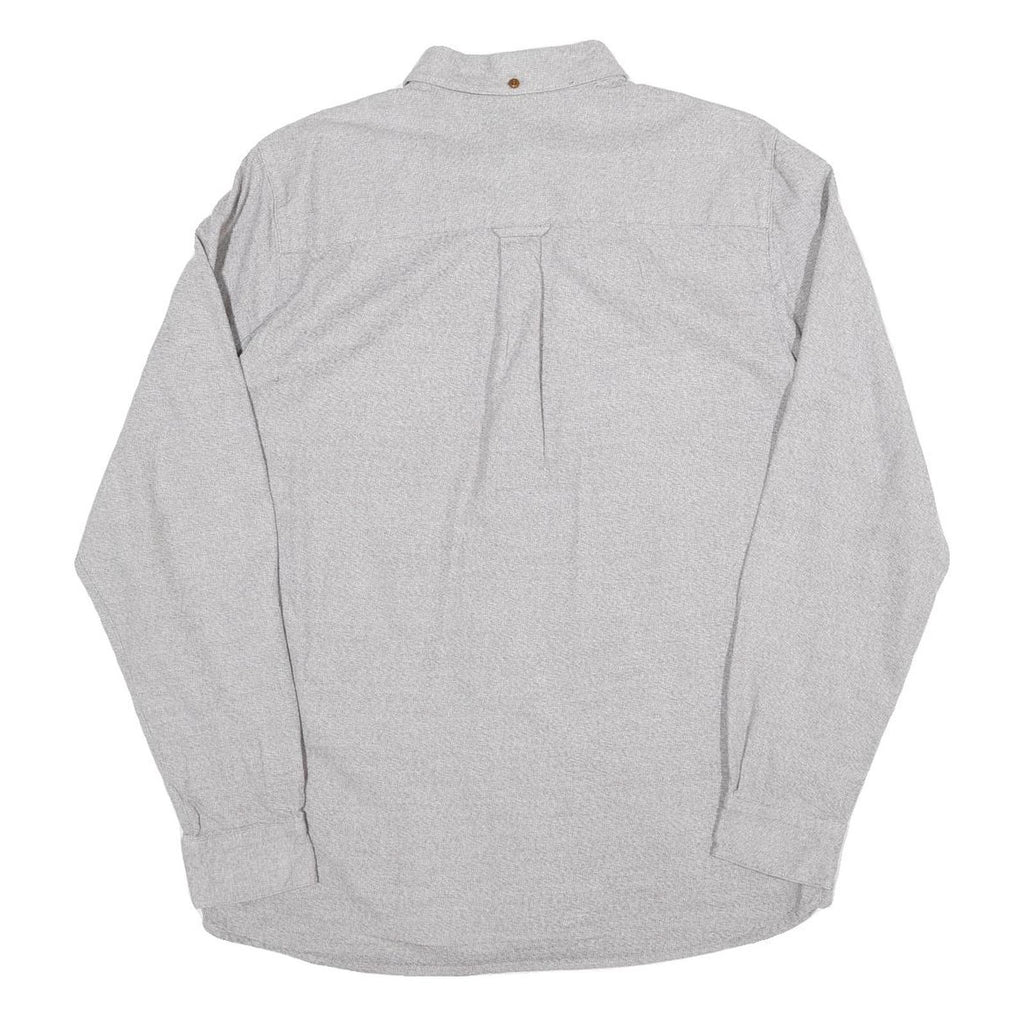 CARHARTT Mens Grey Button-Down Cotton Blend Shirt L Casual Workwear Durable