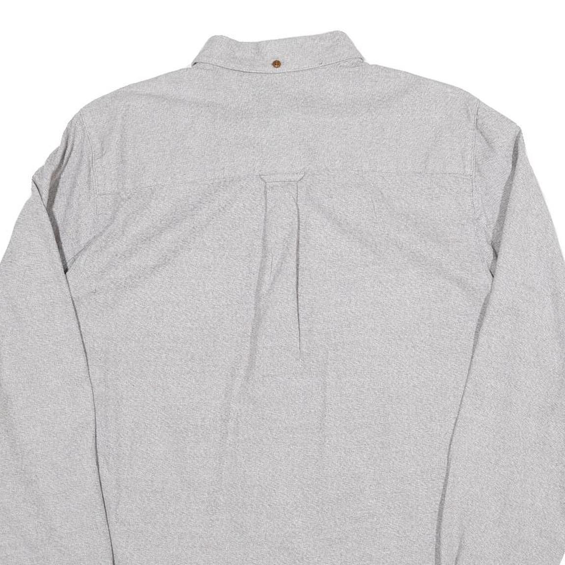 CARHARTT Mens Grey Button-Down Cotton Blend Shirt L Casual Workwear Durable