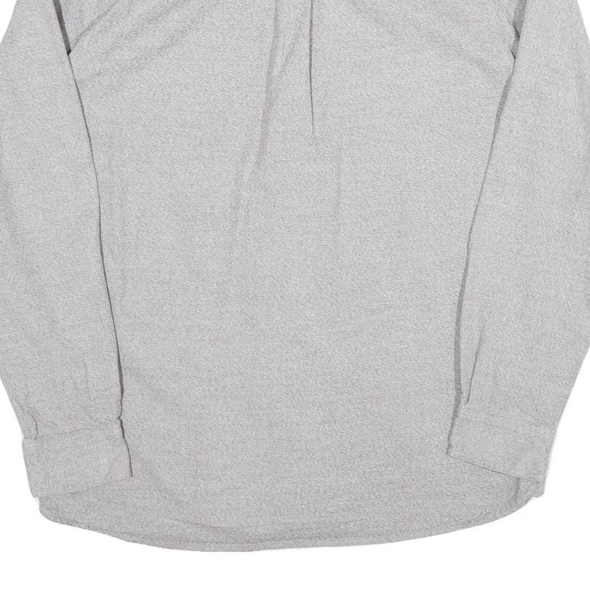 CARHARTT Mens Grey Button-Down Cotton Blend Shirt L Casual Workwear Durable