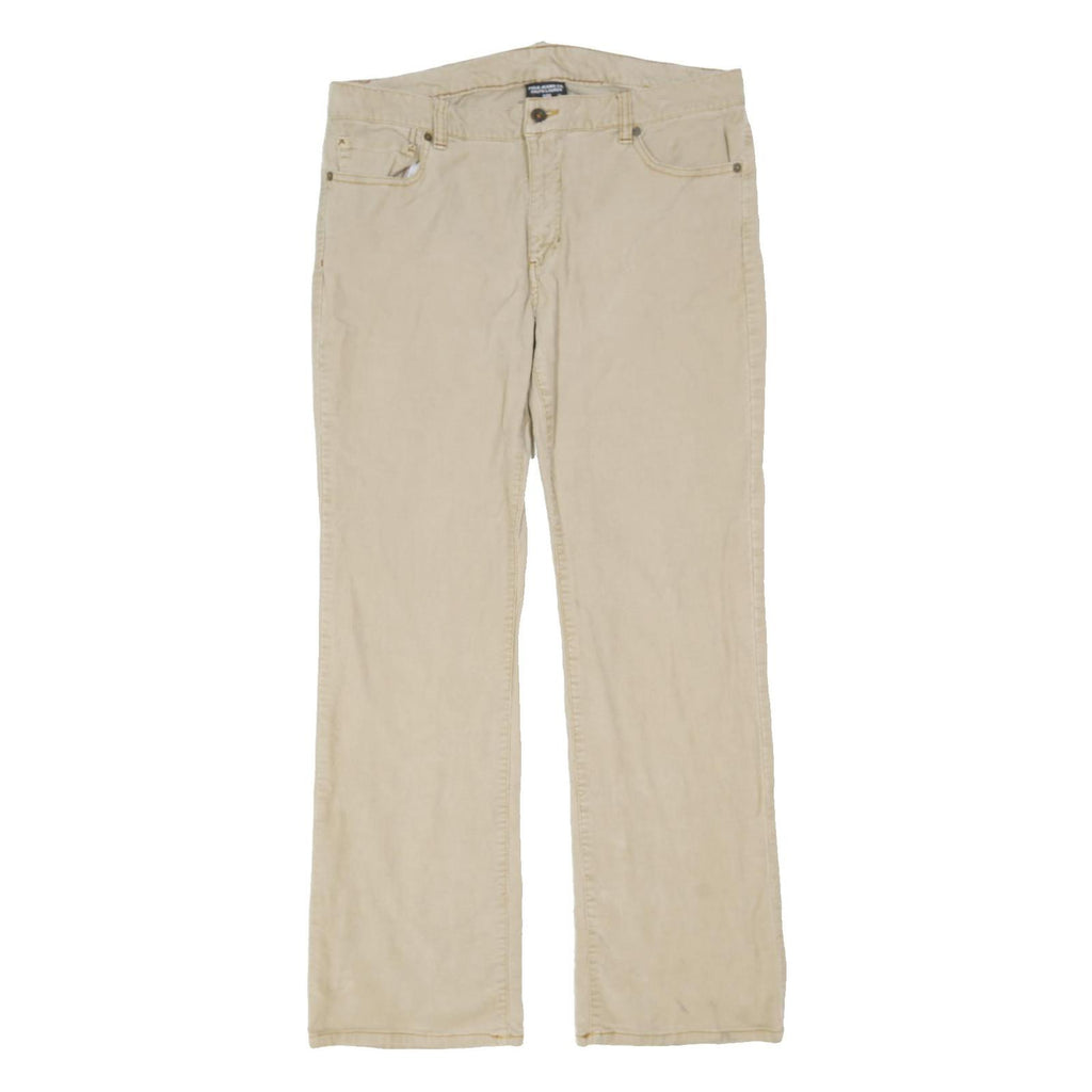 RALPH LAUREN POLO JEANS COMPANY Womens Cotton Blend Beige Regular Fit Straight