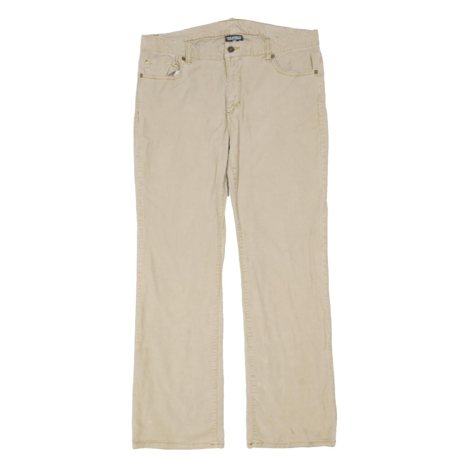 RALPH LAUREN POLO JEANS COMPANY Womens Cotton Blend Beige Regular Fit Straight