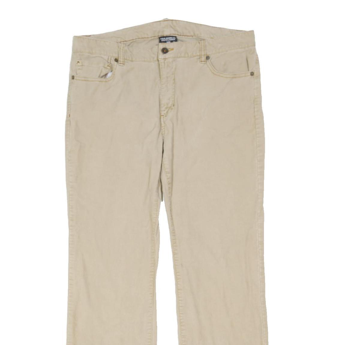 RALPH LAUREN POLO JEANS COMPANY Womens Cotton Blend Beige Regular Fit Straight