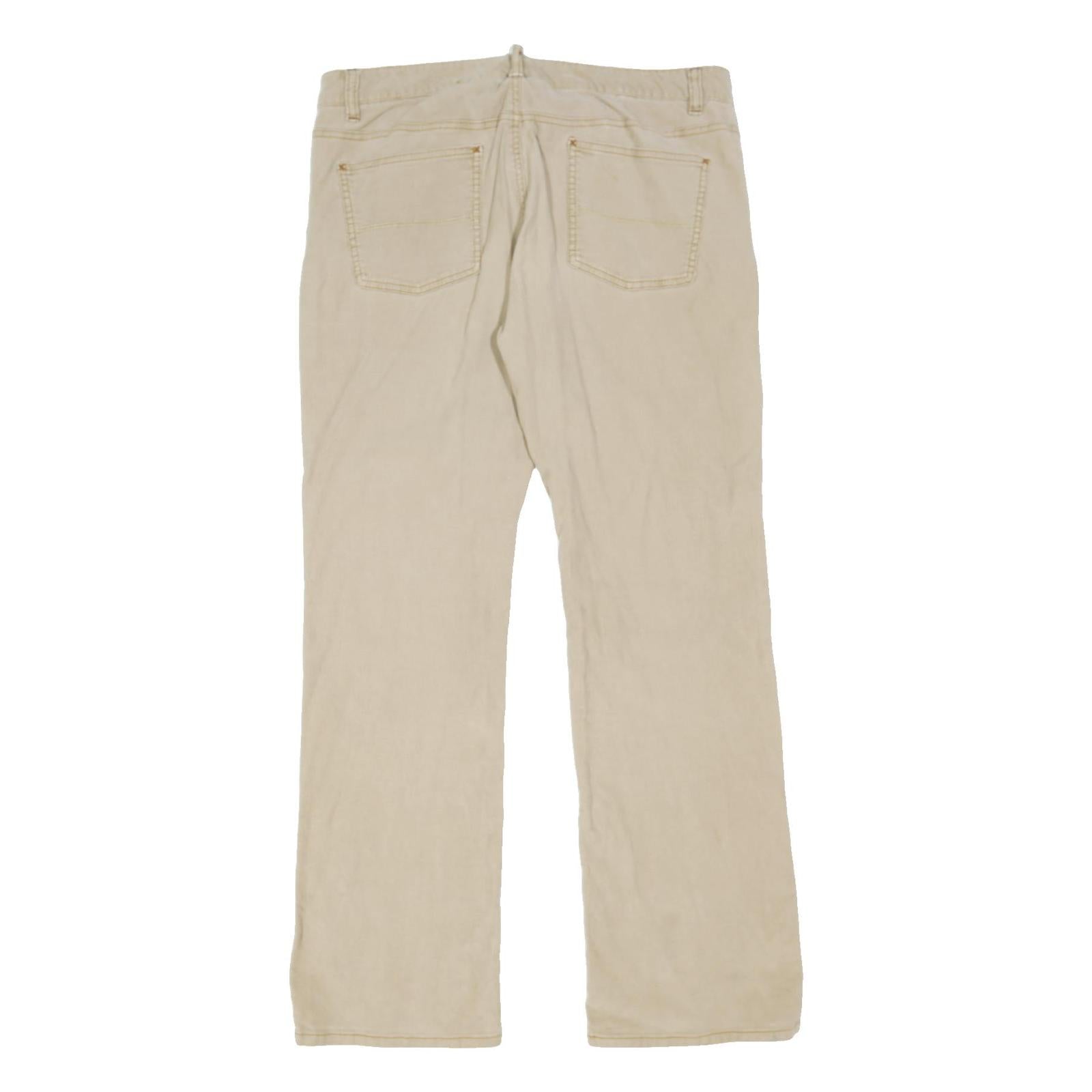 RALPH LAUREN POLO JEANS COMPANY Womens Cotton Blend Beige Regular Fit Straight