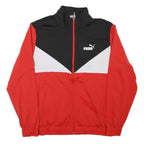PUMA Mens Red Black & White Zip Up Jacket XL Polyester Blend Colourblock