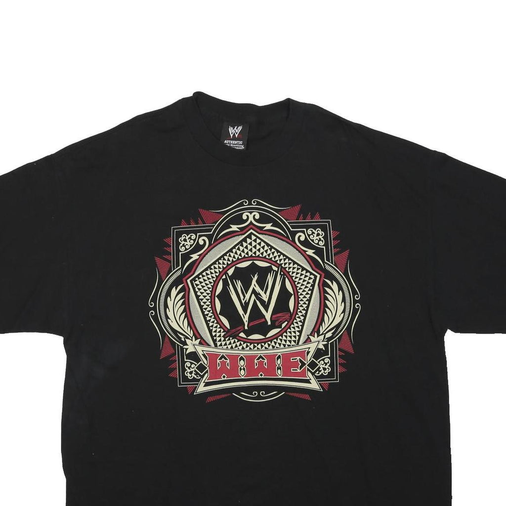Rare WWE 2007 Mens Black Cotton Blend Graphic T-Shirt 2XL Short Sleeve Wrestling