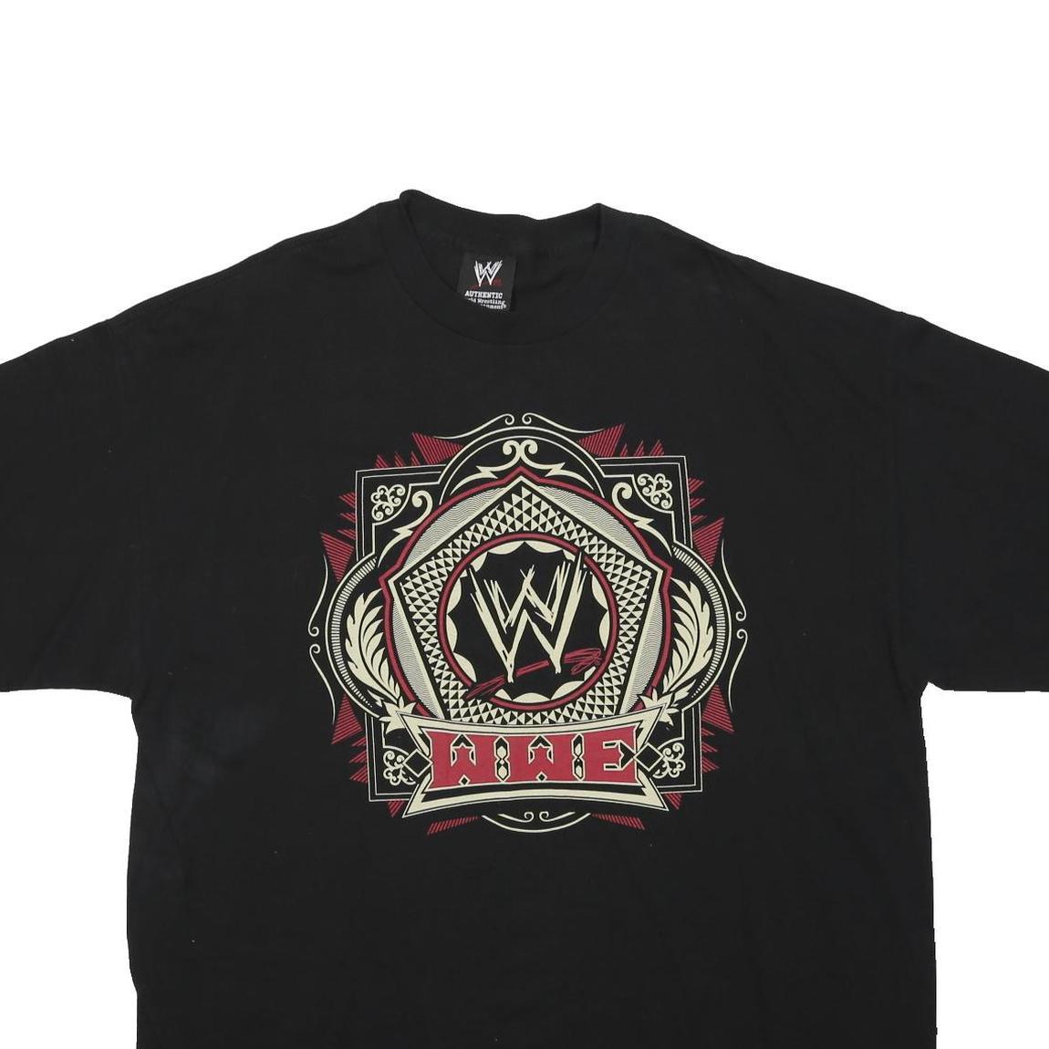 Rare WWE 2007 Mens Black Cotton Blend Graphic T-Shirt 2XL Short Sleeve Wrestling